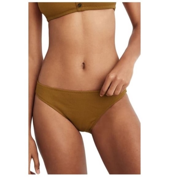 NWOT Madewell Second Wave Ribbed Classic Bikini Bottom - Picture 1 of 7
